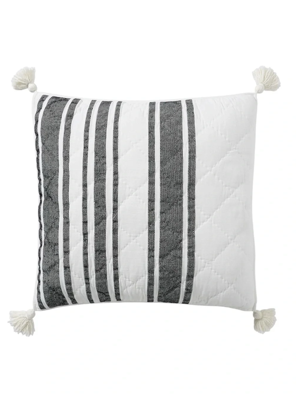 Pottery Barn Mesa Striped Tassel Throw Pillow Sham-  King Size Set of Two